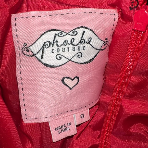 Phoebe Couture strapless red dress - Picture 3 of 6